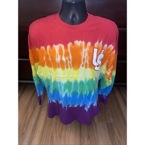 Universal Studios Rainbow Tie-Dye Big Spell-Out Spirit Jersey Size Large